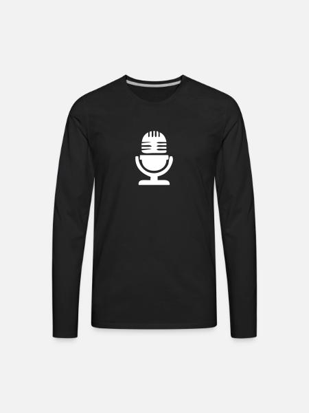 Static Microphone - Men's Premium Long Sleeve T-Shirt - black
