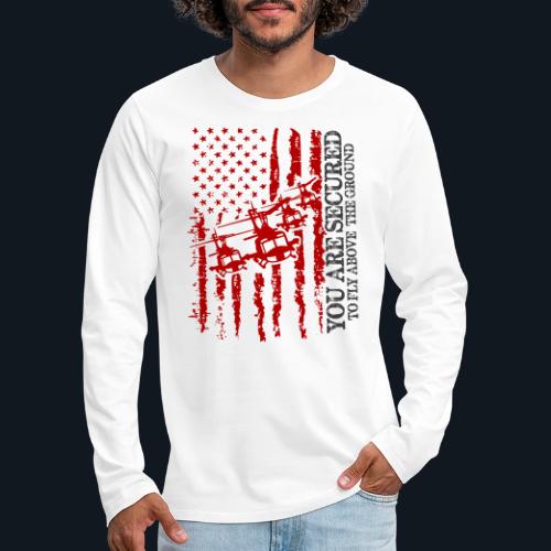 You are Secured To Fly Above The Ground - Men's Premium Long Sleeve T-Shirt