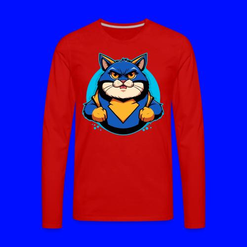 Superhero Cat - Men's Premium Long Sleeve T-Shirt