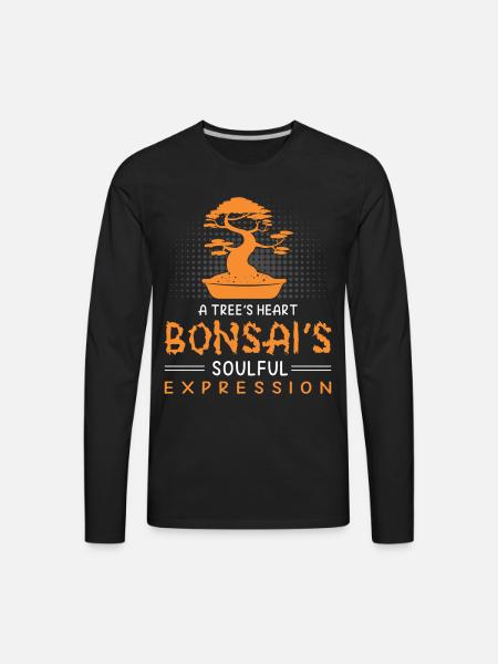 Bonsai Tree - Men's Premium Long Sleeve T-Shirt - black
