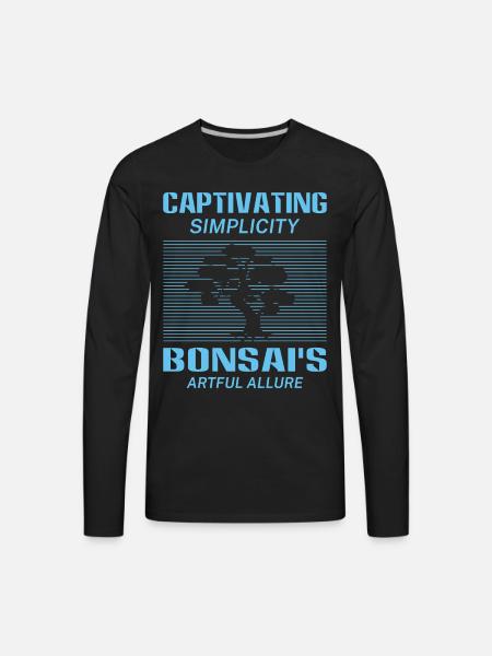 Bonsai Tree - Men's Premium Long Sleeve T-Shirt - black
