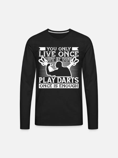 Darts Dart Player - Men's Premium Long Sleeve T-Shirt - black