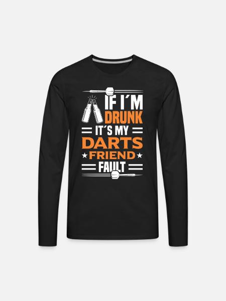 Darts Dart Player - Men's Premium Long Sleeve T-Shirt - black