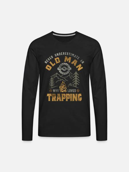 Trapping Trap Hunting Trapper - Men's Premium Long Sleeve T-Shirt - black