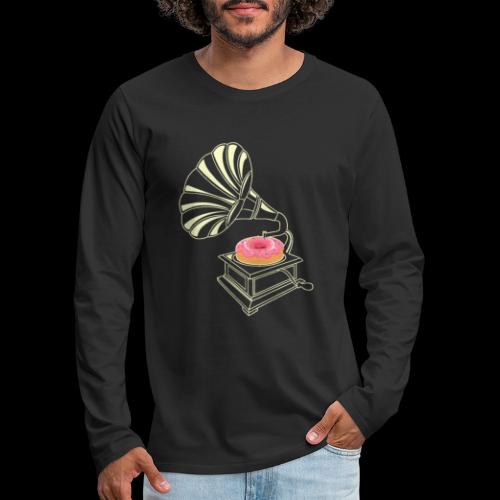 Donut Stop the Music | Sweet Gramophone - Men's Premium Long Sleeve T-Shirt