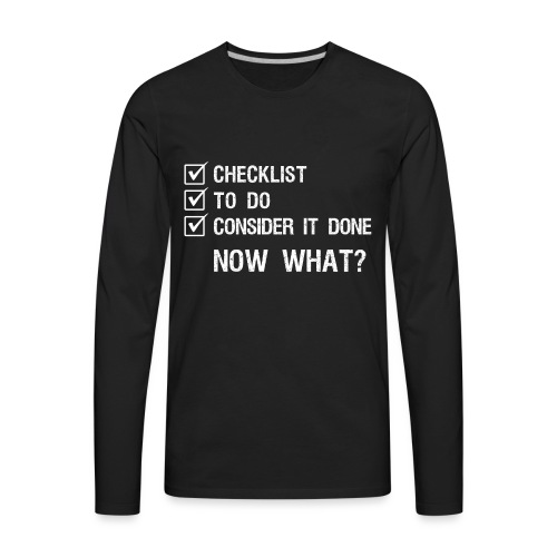 CheckList-Artwork-Wht-2 - Men's Premium Long Sleeve T-Shirt