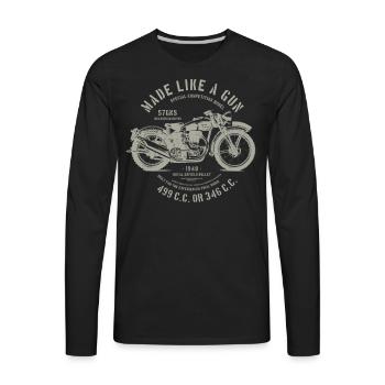 Royal Enfield Bullets 1948 - Men's Premium Long Sleeve T-Shirt - black - Front - Jose (178cm)