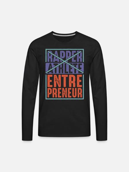 Rapper Athlete Entrepreneur 36 - Men's Premium Long Sleeve T-Shirt - black