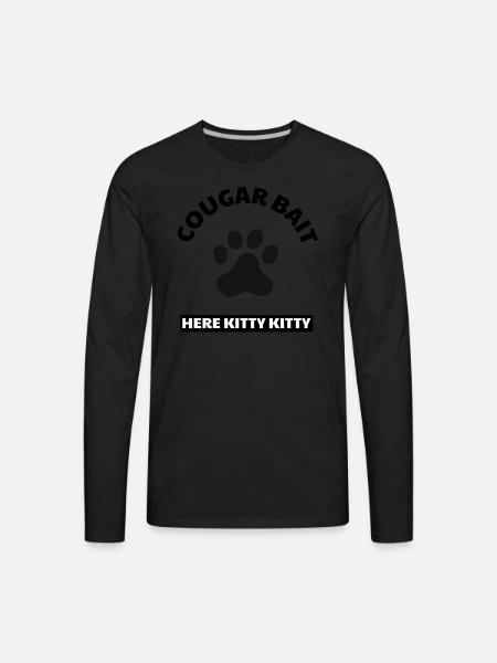 Cougar bait t shirt - Men's Premium Long Sleeve T-Shirt - black