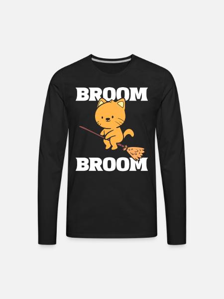 Broom Broom! Cat Groomer - Men's Premium Long Sleeve T-Shirt - black
