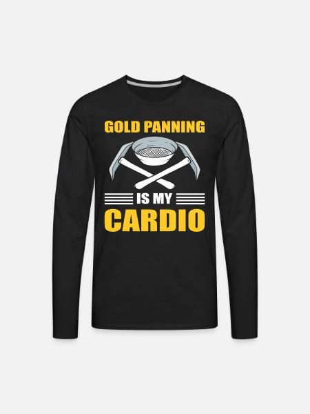 Gold Panning Mineworker - Men's Premium Long Sleeve T-Shirt - black