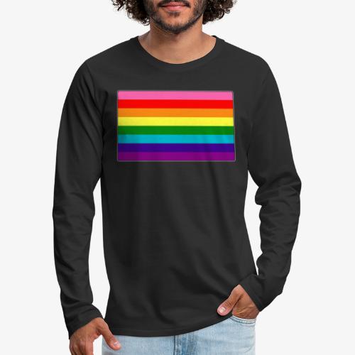Original Gilbert Baker LGBTQ Rainbow Pride Flag - Men's Premium Long Sleeve T-Shirt