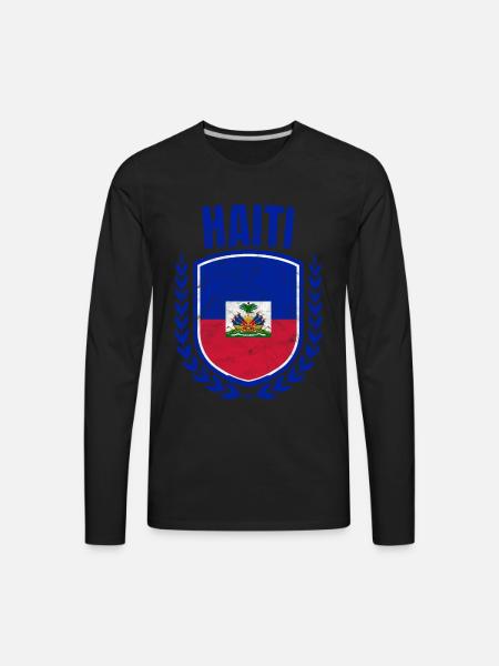 Haiti - Men's Premium Long Sleeve T-Shirt - black