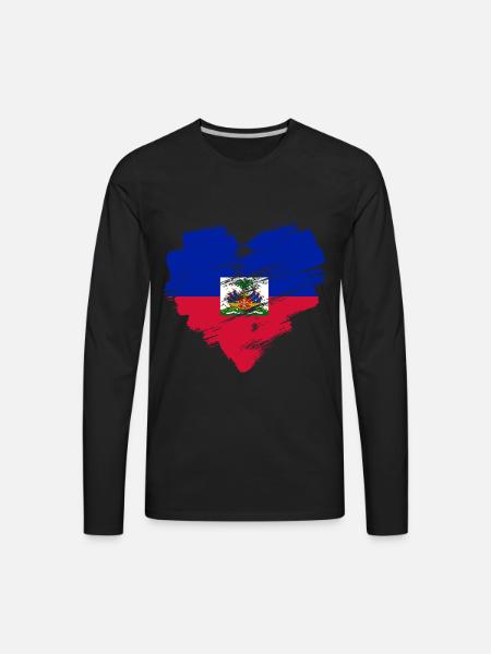 Haiti - Men's Premium Long Sleeve T-Shirt - black