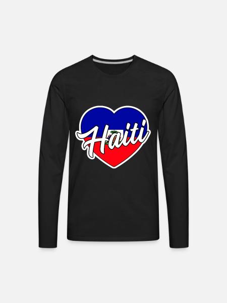 Haiti - Men's Premium Long Sleeve T-Shirt - black