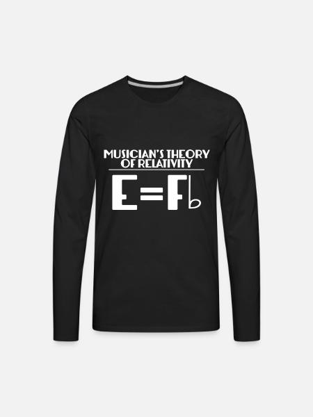 Musician's Theory Of Relativity - Men's Premium Long Sleeve T-Shirt - black