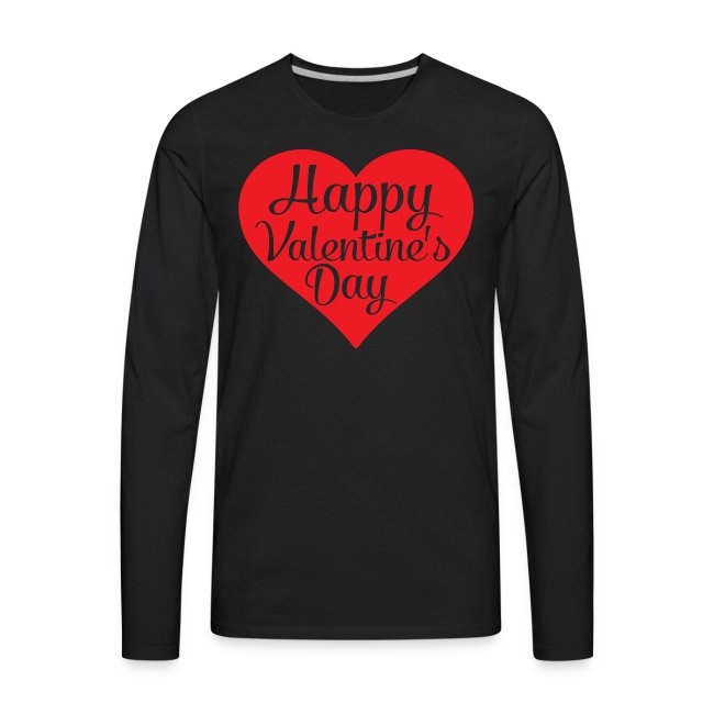 Happy Valentine s Day Heart T shirts and Cute Font