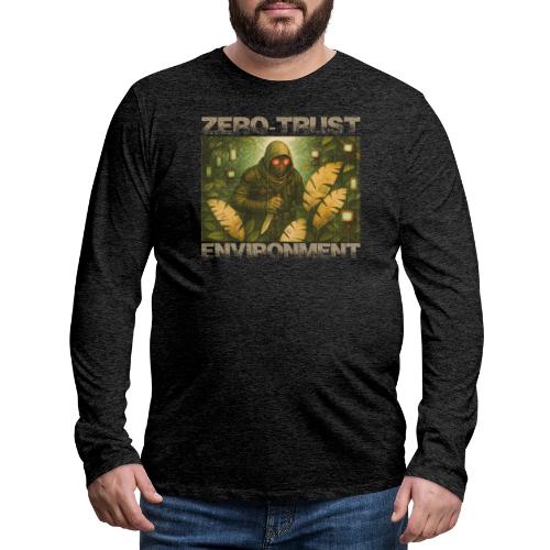 ZERO-TRUST (light lettering) - Men's Premium Long Sleeve T-Shirt