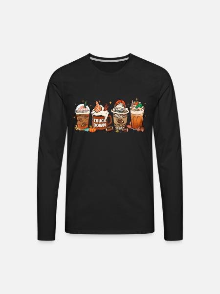 Touch Down - Men's Premium Long Sleeve T-Shirt - black
