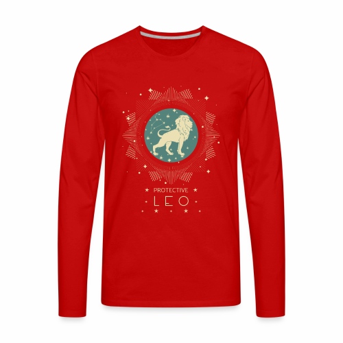 Zodiac sign Leo constellation birthday July August - Men's Premium Long Sleeve T-Shirt
