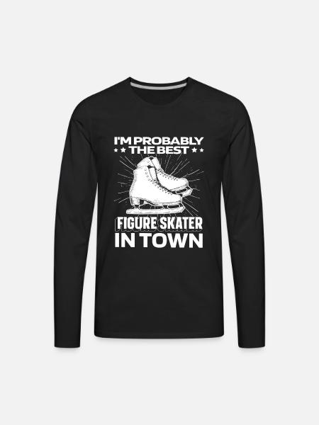 Figure Skating Funny - Men's Premium Long Sleeve T-Shirt - black