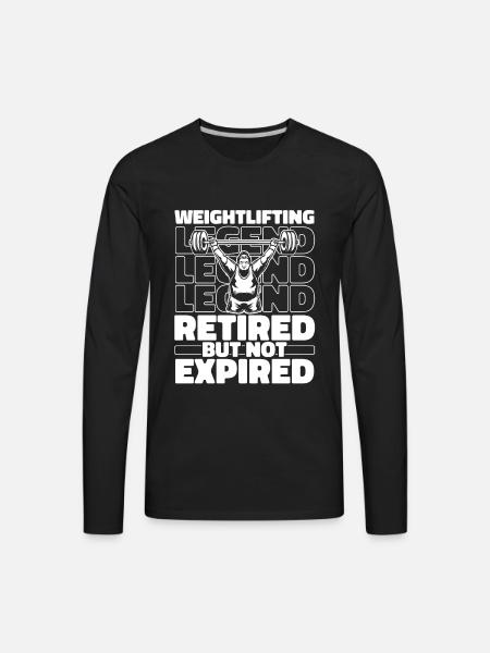 Weightlifting Weightlifter Retired - Men's Premium Long Sleeve T-Shirt - black
