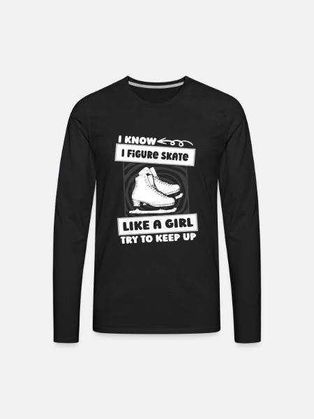 Figure Skating Girl - Men's Premium Long Sleeve T-Shirt - black