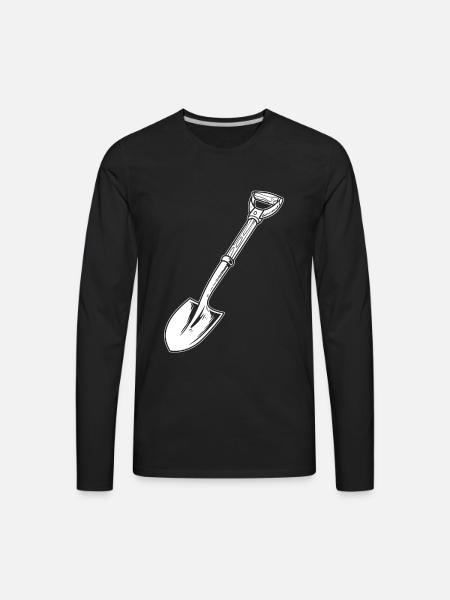 Gardening Gardener Spade - Men's Premium Long Sleeve T-Shirt - black