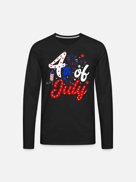 4th of july - Men's Premium Long Sleeve T-Shirt - black