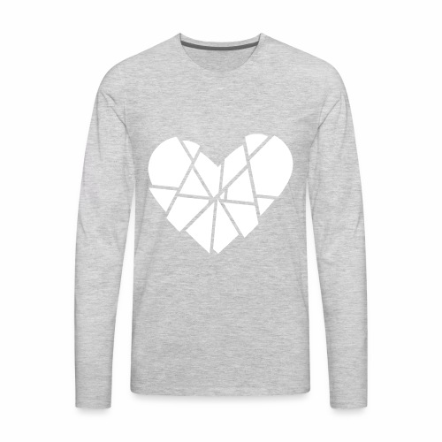 Heart Broken Shards Anti Valentine's Day - Men's Premium Long Sleeve T-Shirt