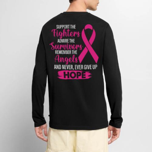 Breast cancer, Fighters, Survivors, Angels, Hope - Men's Premium Long Sleeve T-Shirt