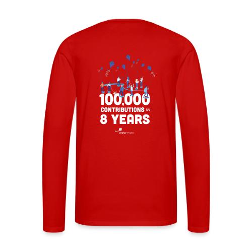 Zephyr 100,000 Contributions - Men's Premium Long Sleeve T-Shirt