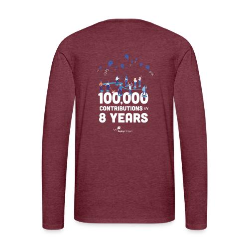 Zephyr 100,000 Contributions - Men's Premium Long Sleeve T-Shirt
