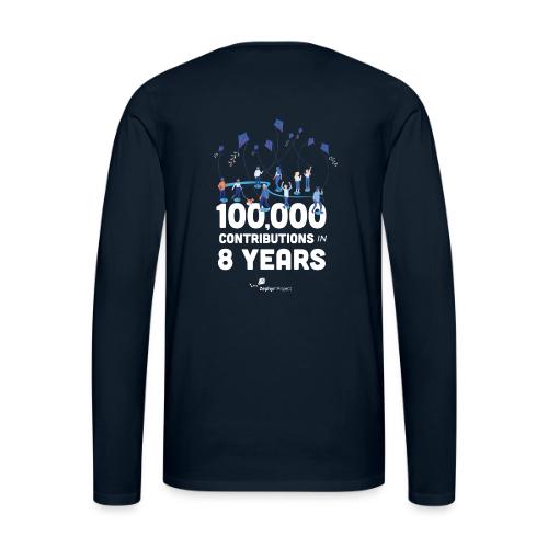 Zephyr 100,000 Contributions - Men's Premium Long Sleeve T-Shirt