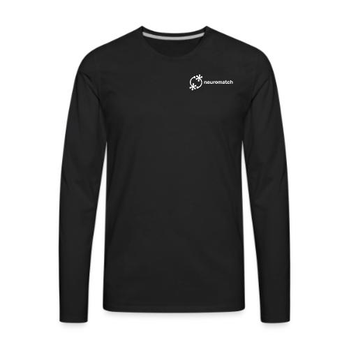 NM Name Logo (White) - Men's Premium Long Sleeve T-Shirt