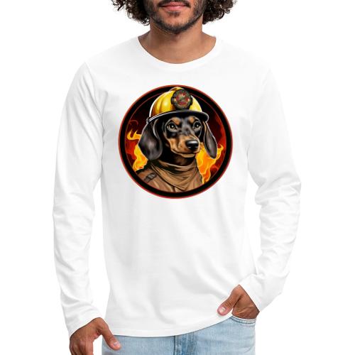 Firefighter Dachshund - Men's Premium Long Sleeve T-Shirt