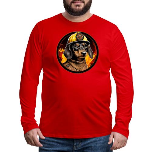 Firefighter Dachshund - Men's Premium Long Sleeve T-Shirt