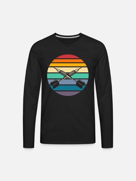 Retro Dart Darts - Men's Premium Long Sleeve T-Shirt - black