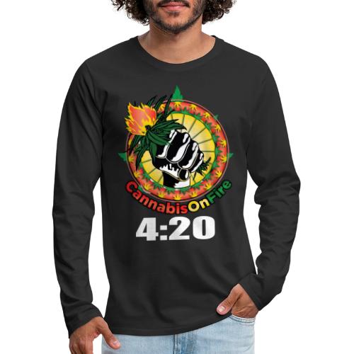 Wacky 420 Keep It Lit Time Weed Marijuana Design - Men's Premium Long Sleeve T-Shirt