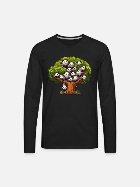 Opossums Tree - Men's Premium Long Sleeve T-Shirt - black
