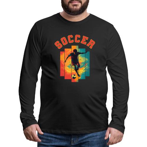 Soccer Heartbeat - Men's Premium Long Sleeve T-Shirt