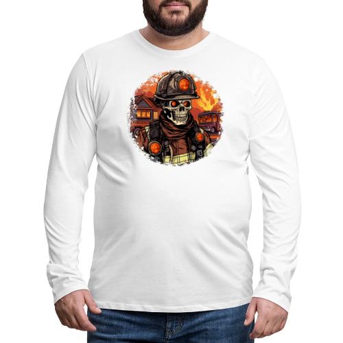 Skeletons Firefighter / fireman skeleton - Men's Premium Long Sleeve T-Shirt