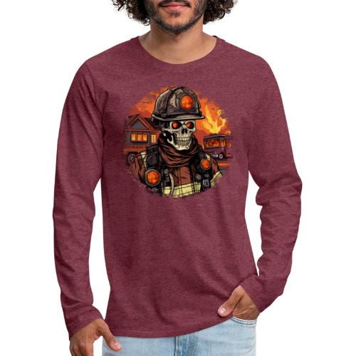 Skeletons Firefighter / fireman skeleton - Men's Premium Long Sleeve T-Shirt