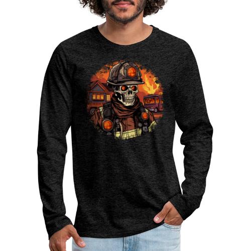 Skeletons Firefighter / fireman skeleton - Men's Premium Long Sleeve T-Shirt