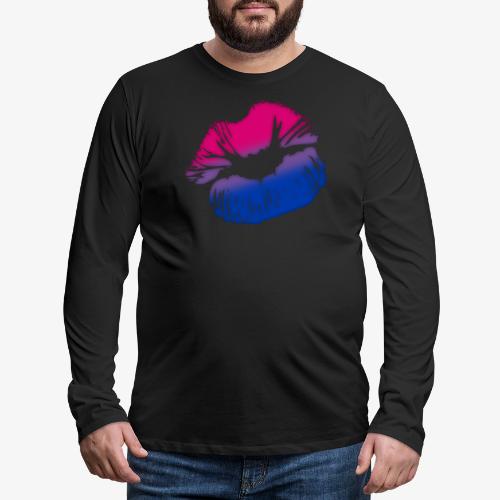 Bisexual Big Kissing Lips - Men's Premium Long Sleeve T-Shirt