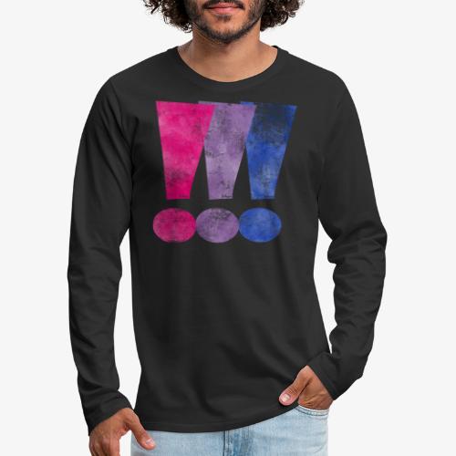 Bisexual Pride Exclamation Points - Men's Premium Long Sleeve T-Shirt