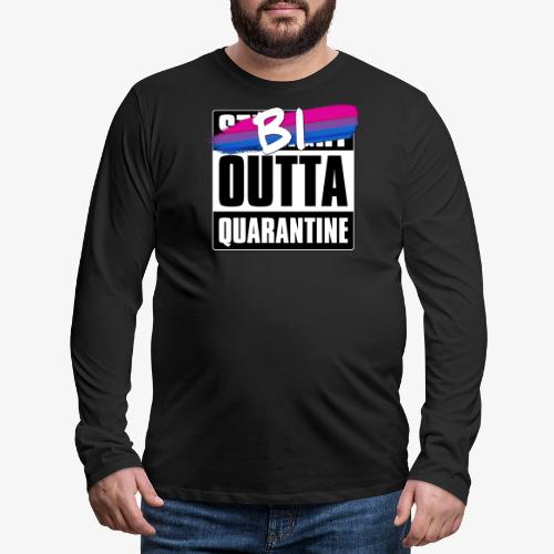 Bi Outta Quarantine - Bisexual Pride - Men's Premium Long Sleeve T-Shirt
