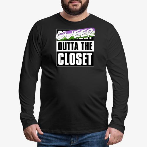Queer Outta the Closet - Genderqueer Pride - Men's Premium Long Sleeve T-Shirt