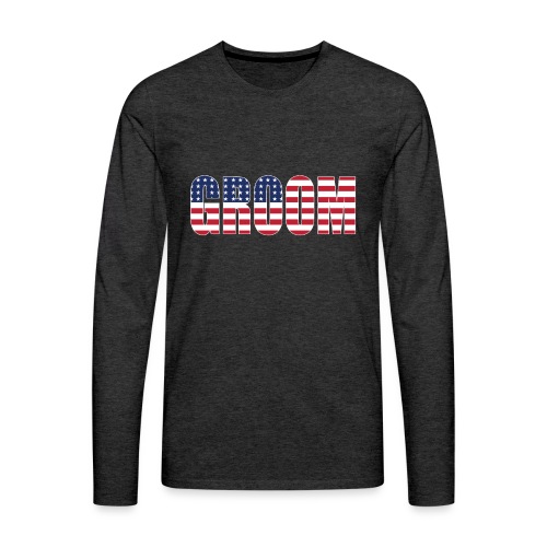 Groom US Flag - Men's Premium Long Sleeve T-Shirt