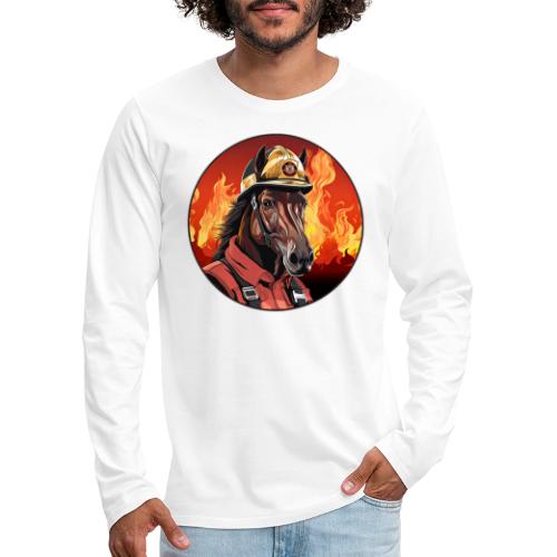 Horses Firefighter / fireman horse - Men's Premium Long Sleeve T-Shirt